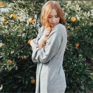 CJLA ‘Ryley’ Gray Ribbed Duster Cardigan